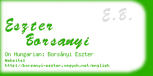 eszter borsanyi business card