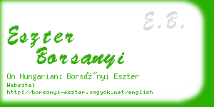 eszter borsanyi business card